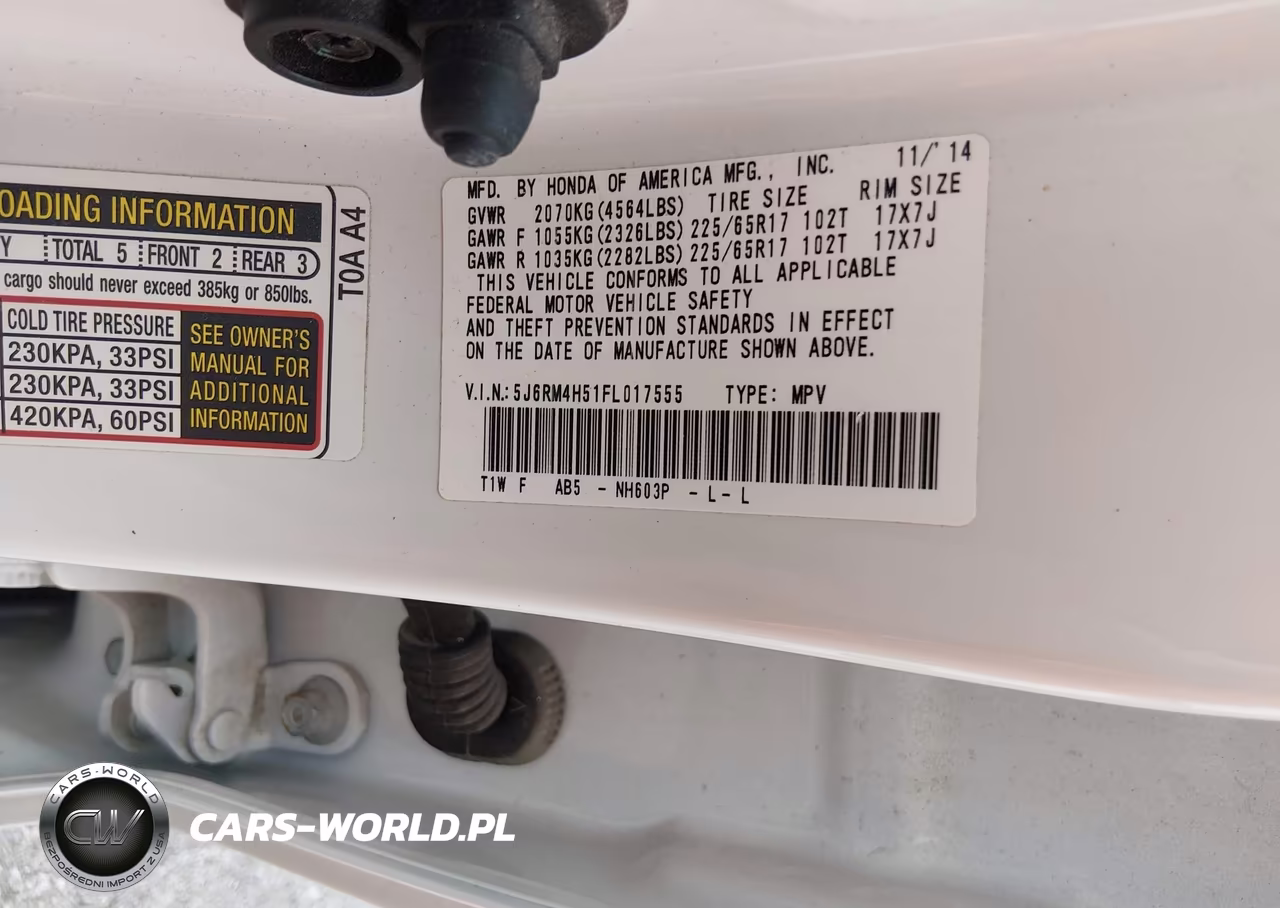 2015 Honda Cr-V Ex VIN:5J6RM4H51FL017555 - 9