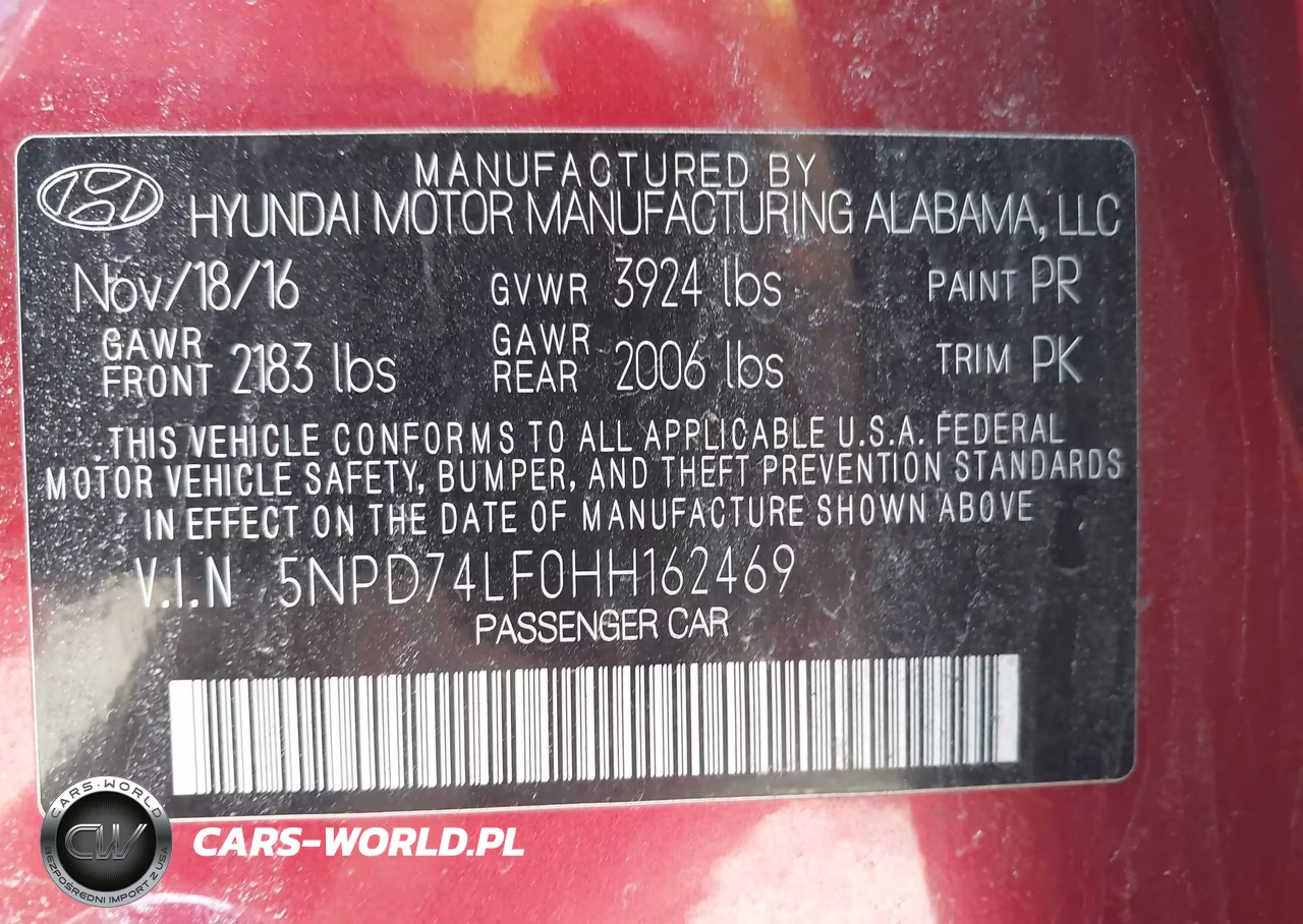 2017 Hyundai Elantra Se VIN:5NPD74LF0HH162469 - 9