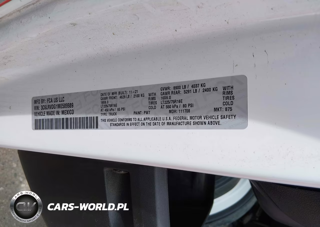2021 Ram Promaster 2500 High Roof 159 Wb VIN:3C6LRVDG1ME589989 - 9