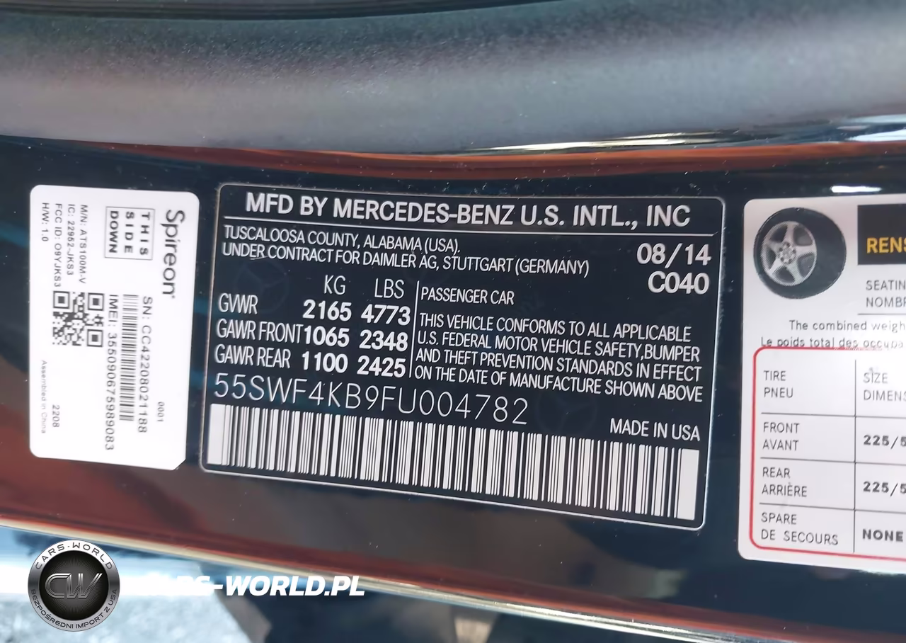 2015 Mercedes-Benz C 300 4Matic VIN:55SWF4KB9FU004782 - 9