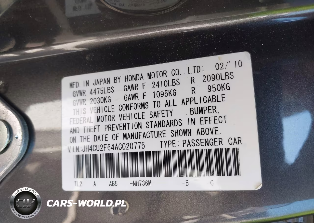 2010 Acura Tsx 2.4 VIN:JH4CU2F64AC020775 - 9
