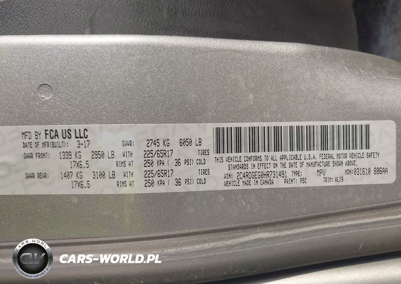 2017 Dodge Grand Caravan Gt VIN:2C4RDGEG0HR731491 - 9