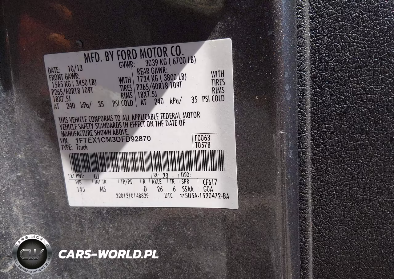 2013 Ford F-150 Xlt VIN:1FTEX1CM3DFD92870 - 9
