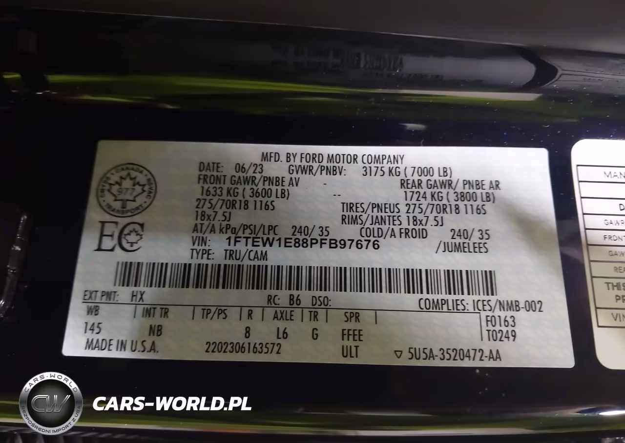 2023 Ford F-150 Tremor VIN:1FTEW1E88PFB97676 - 9