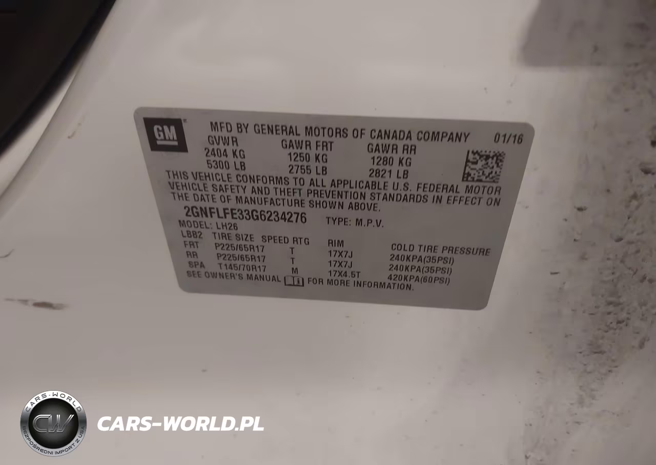 2016 Chevrolet Equinox Lt VIN:2GNFLFE33G6234276 - 9