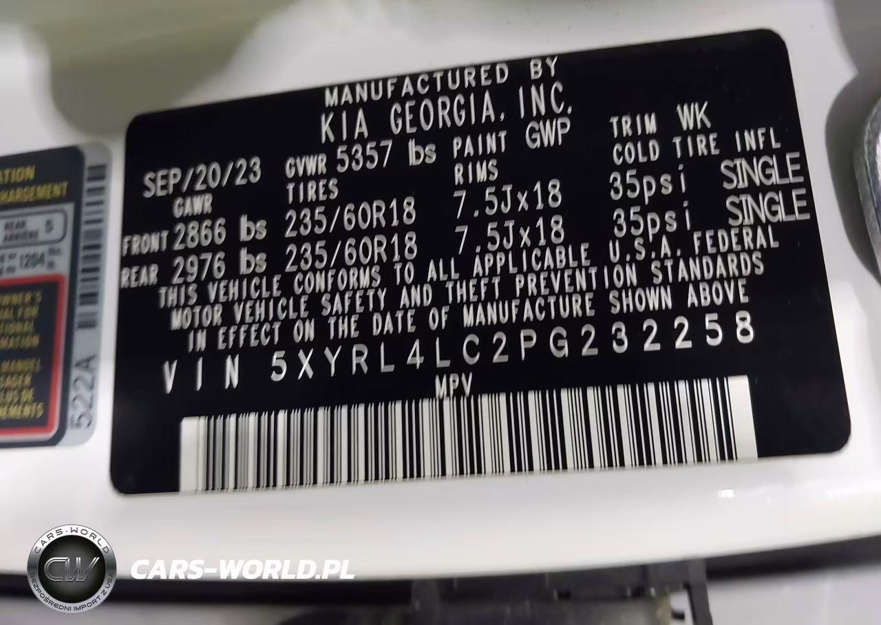 2023 Kia Sorento S VIN:5XYRL4LC2PG232258 - 9