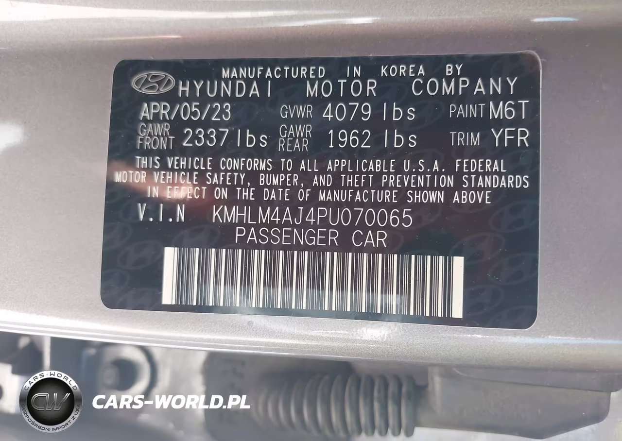 2023 Hyundai Elantra Hybrid Blue VIN:KMHLM4AJ4PU070065 - 9