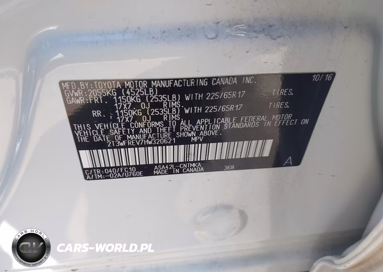 2017 Toyota Rav4 Xle VIN:2T3WFREV7HW320621 - 9