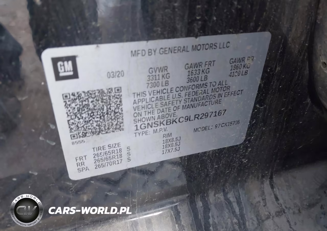 2020 Chevrolet Tahoe 4Wd Lt VIN:1GNSKBKC9LR297167 - 9