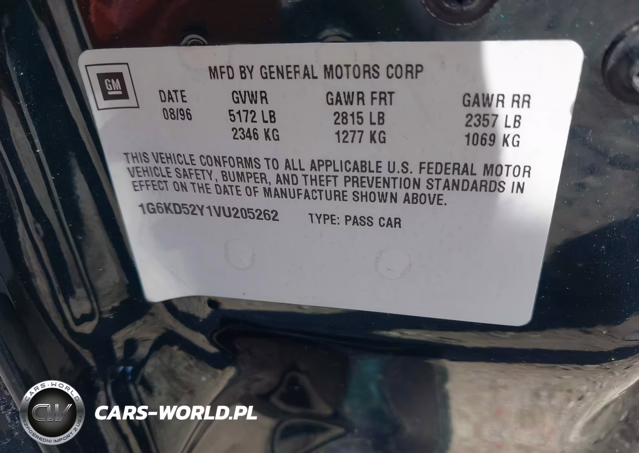 1997 Cadillac Deville Standard VIN:1G6KD52Y1VU205262 - 9