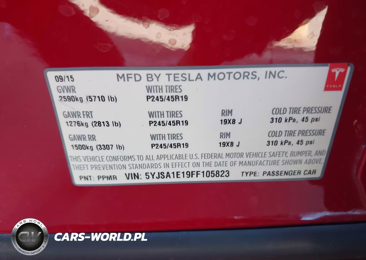 2015 Tesla Model S 60-70-85 VIN:5YJSA1E19FF105823 - 9
