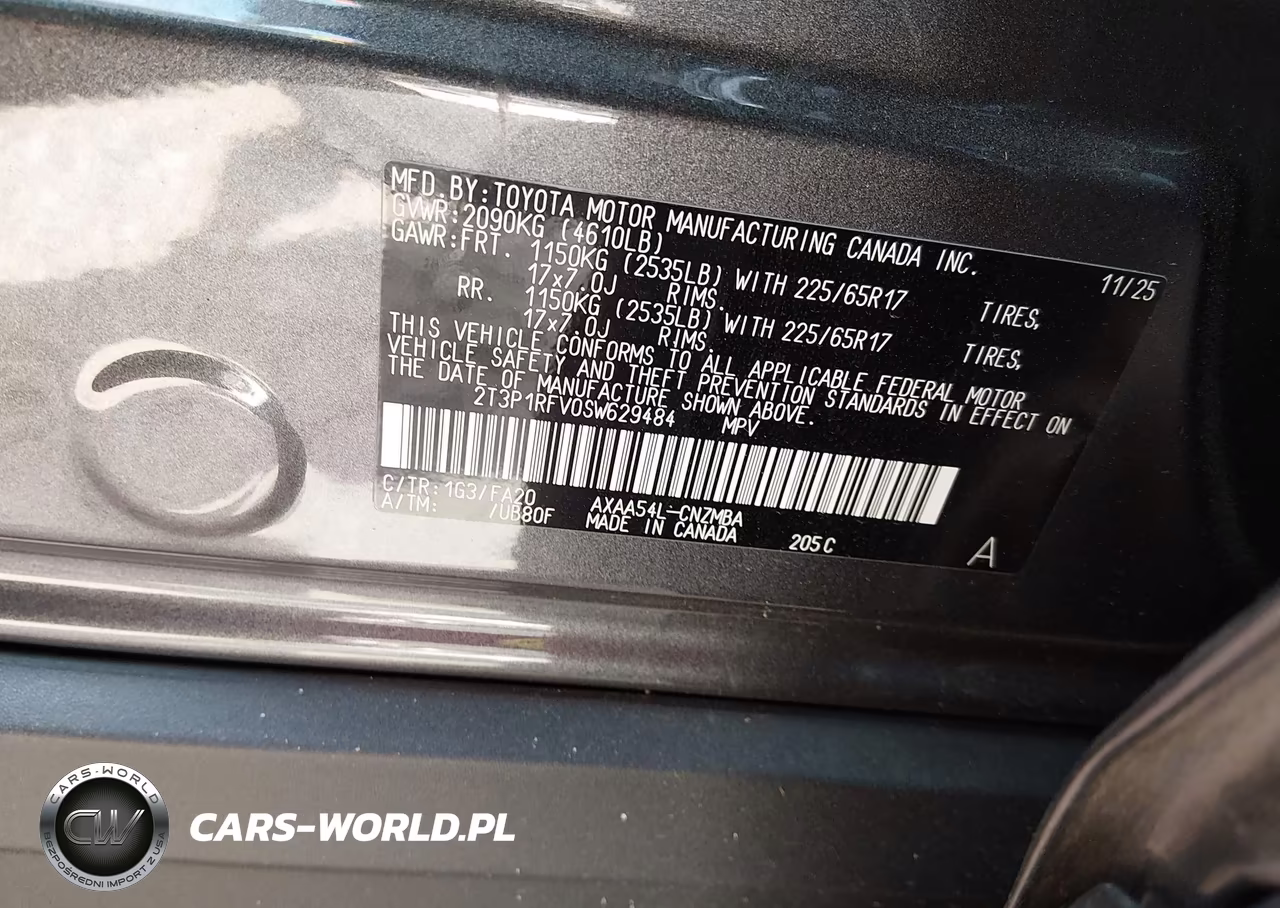2025 Toyota Rav4 Xle VIN:2T3P1RFV0SW629484 - 9
