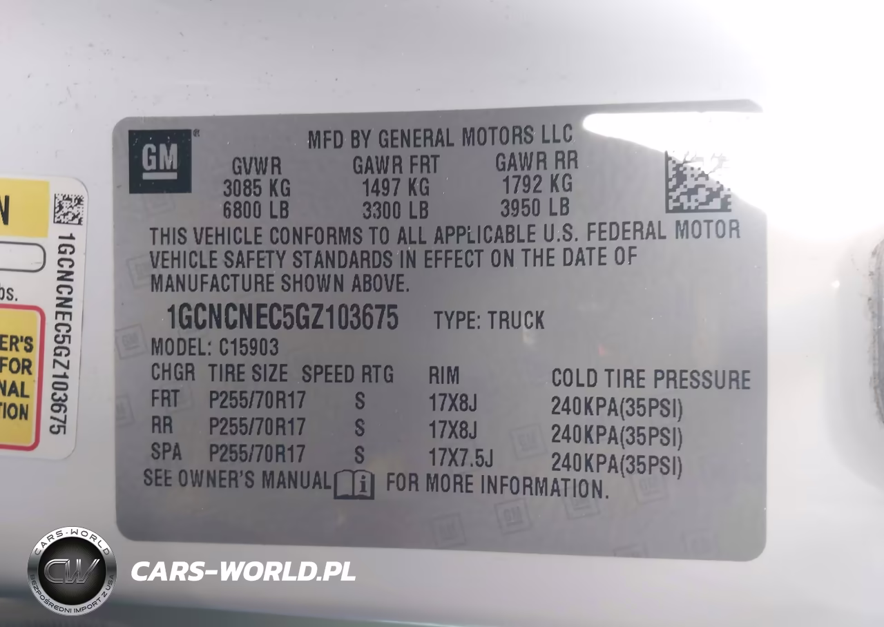 2016 Chevrolet Silverado 1500 Wt VIN:1GCNCNEC5GZ103675 - 9