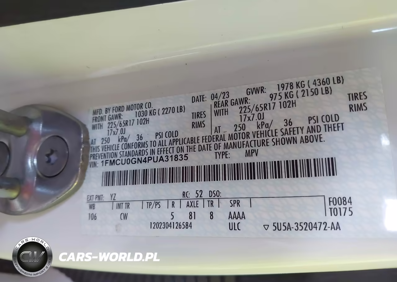 2023 Ford Escape Active VIN:1FMCU0GN4PUA31835 - 9