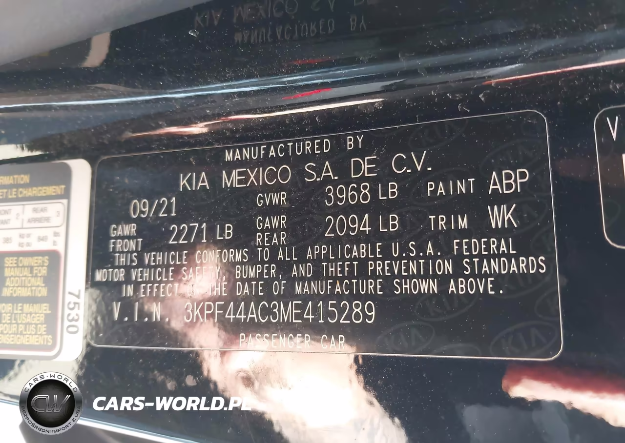 2021 Kia Forte Gt VIN:3KPF44AC3ME415289 - 9