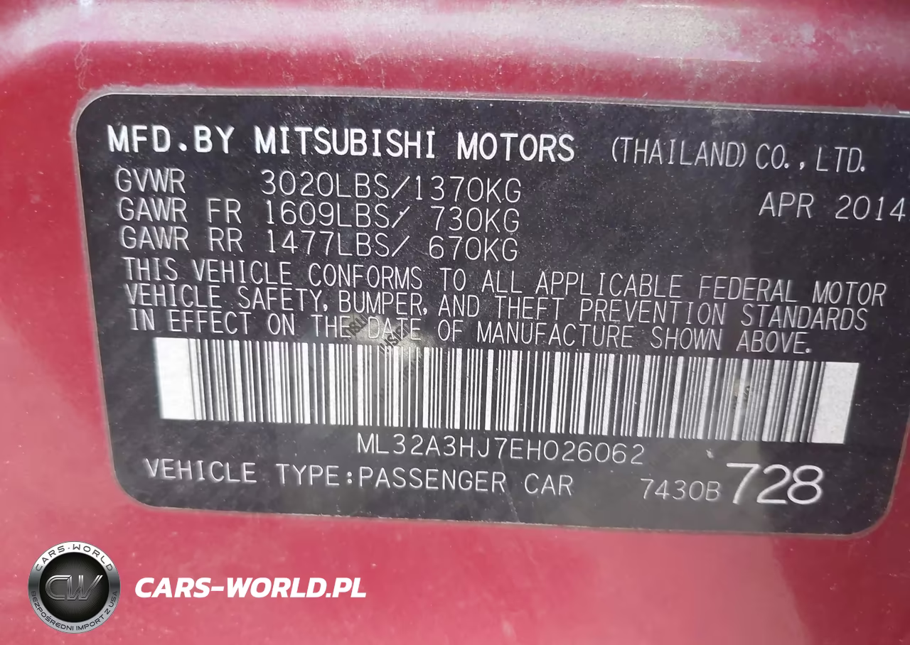 2014 Mitsubishi Mirage De VIN:ML32A3HJ7EH026062 - 9