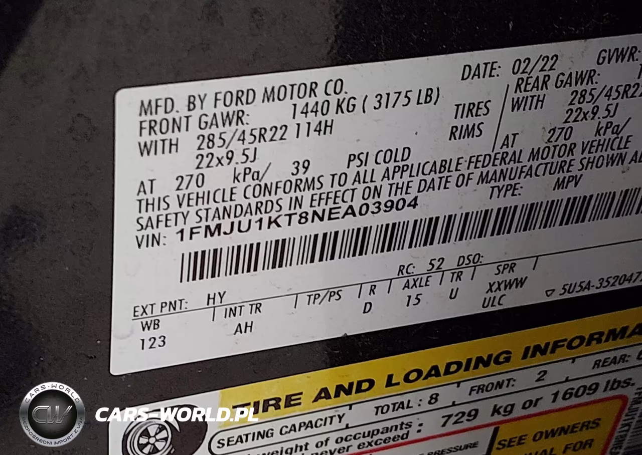 2022 Ford Expedition Limited VIN:1FMJU1KT8NEA03904 - 9