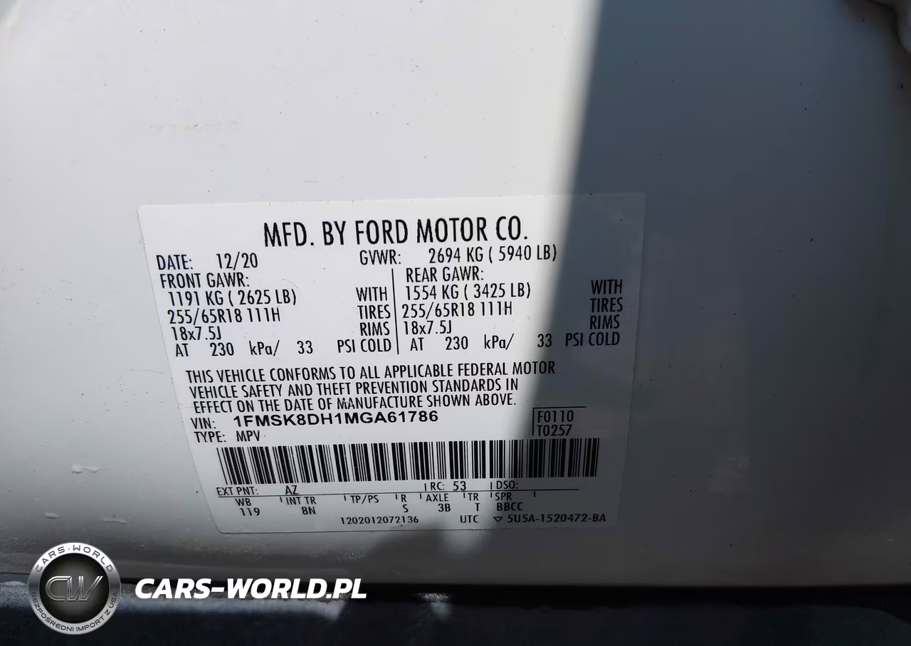 2021 Ford Explorer Xlt VIN:1FMSK8DH1MGA61786 - 9
