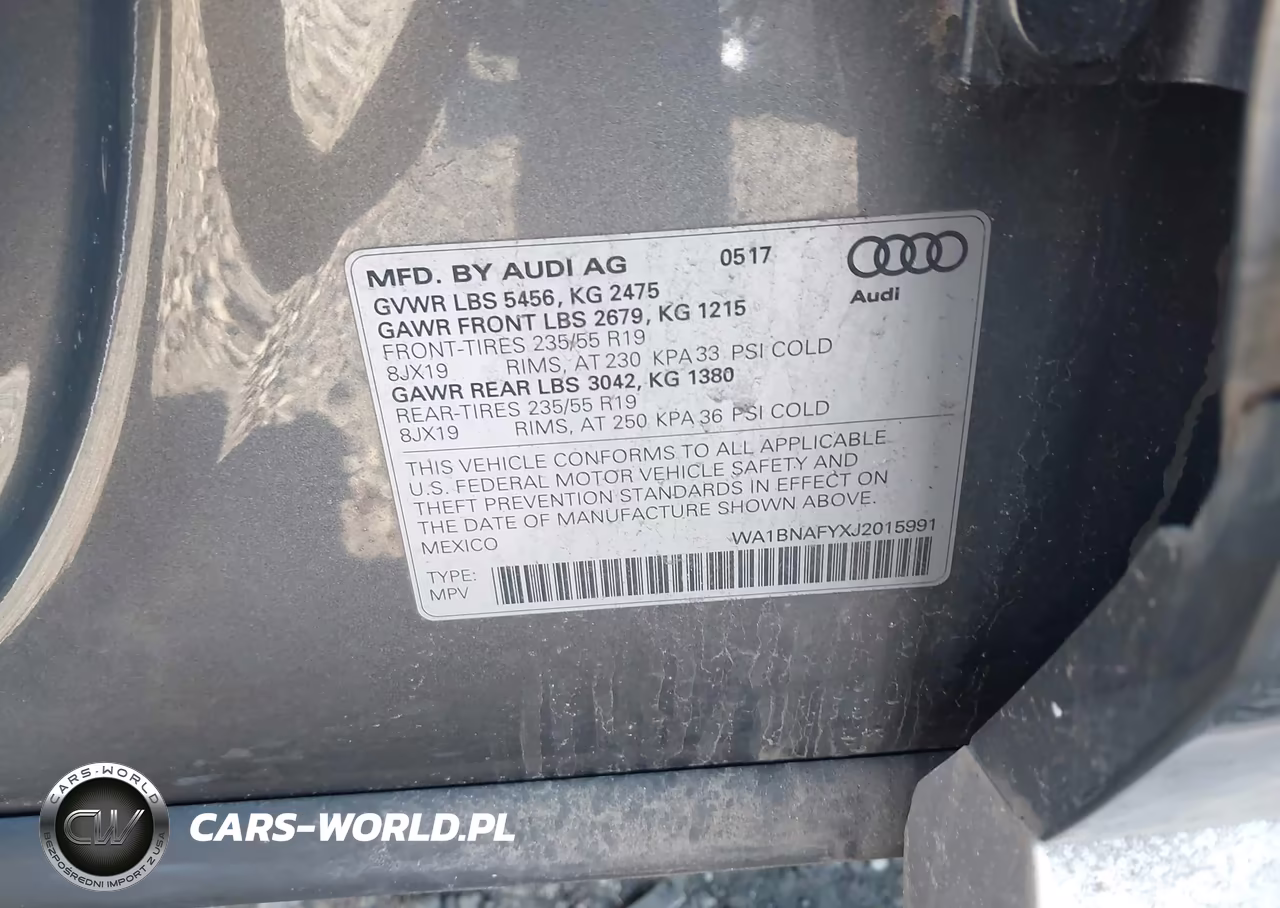 2018 Audi Q5 VIN:WA1BNAFYXJ2015991 - 9