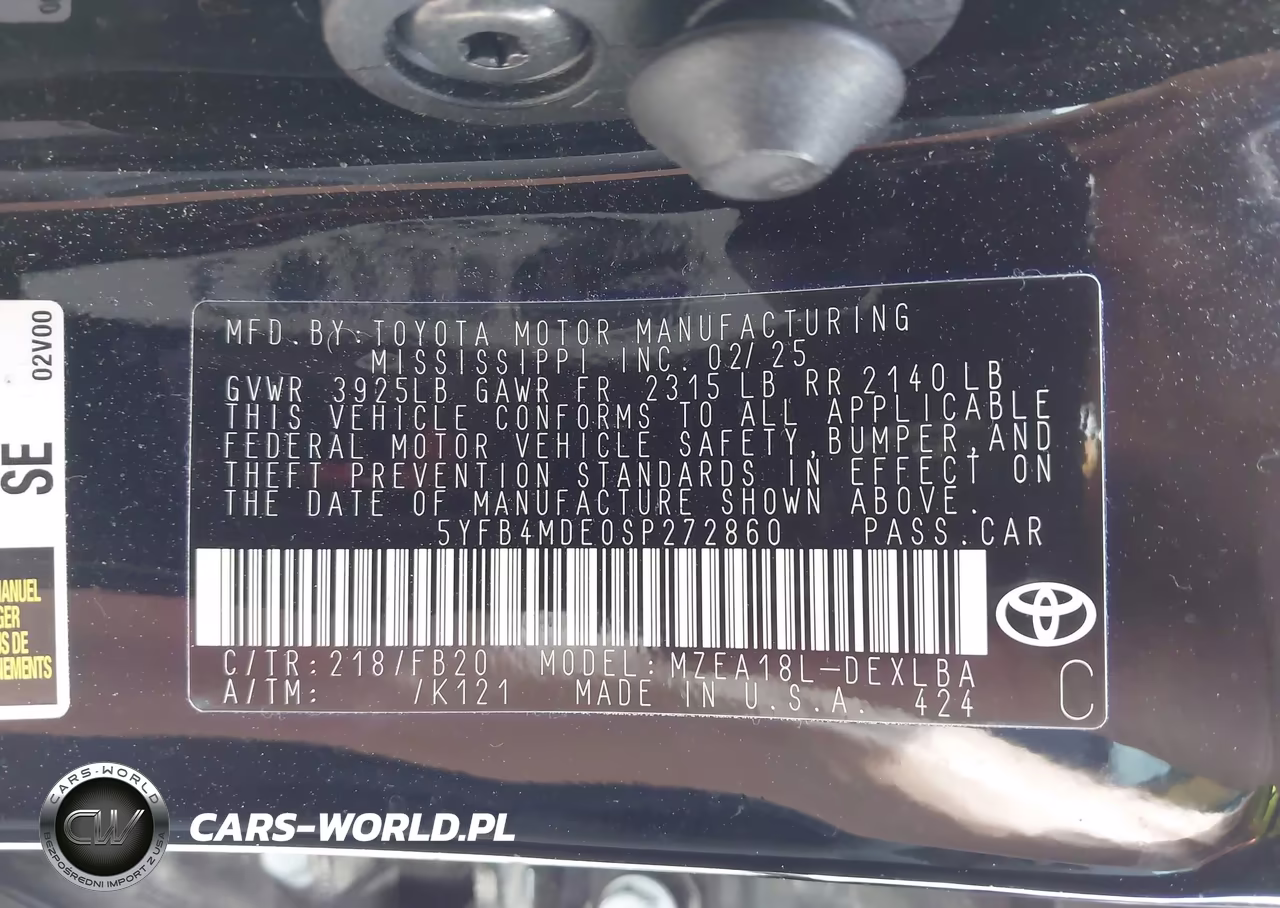 2025 Toyota Corolla Le VIN:5YFB4MDE0SP272860 - 9