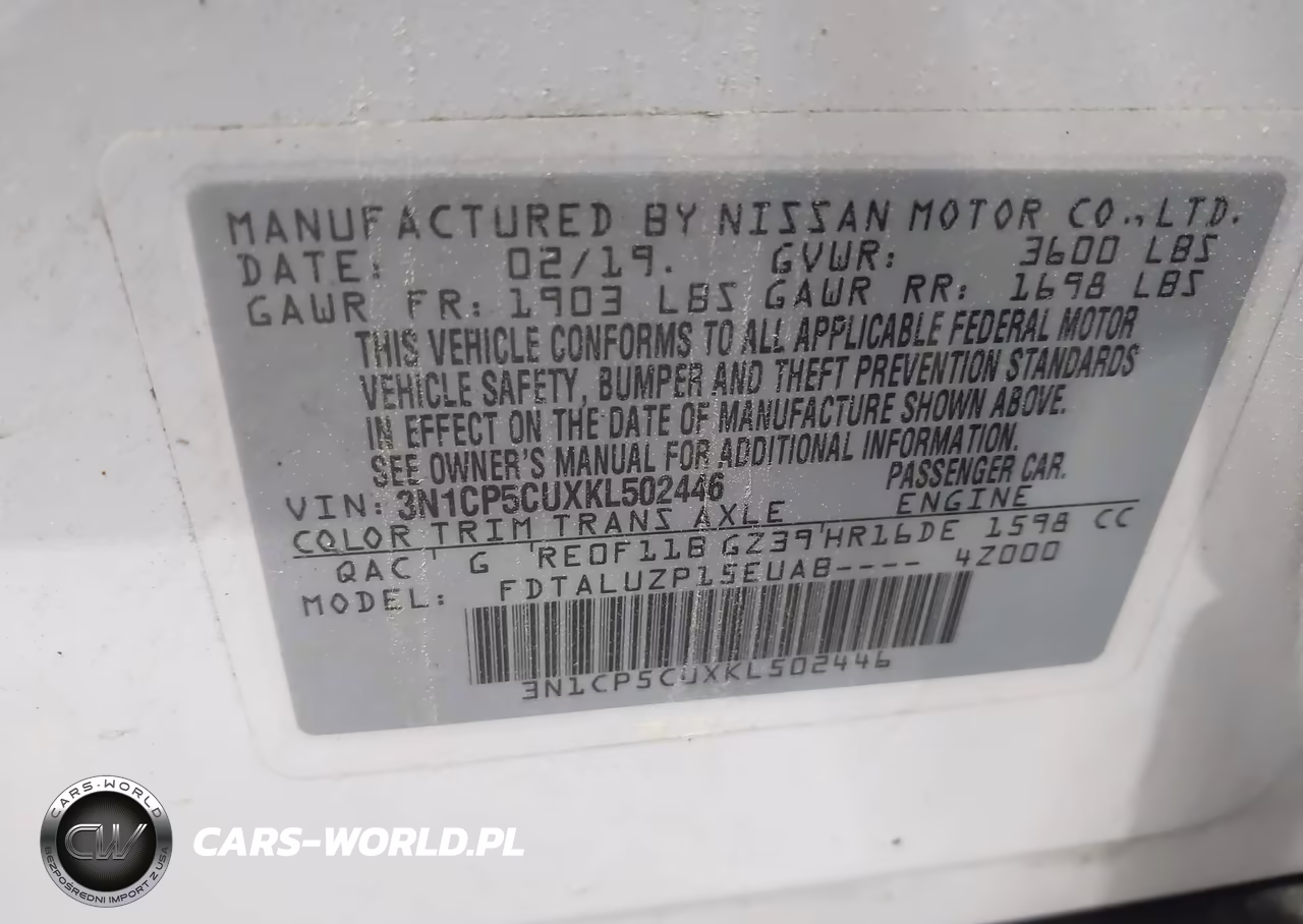 2019 Nissan Kicks Sr VIN:3N1CP5CUXKL502446 - 9