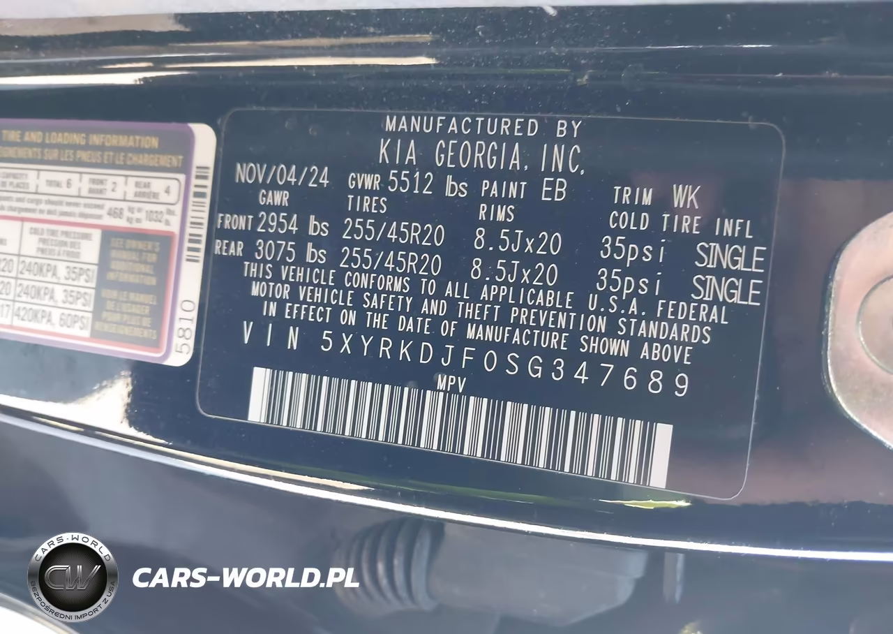 2025 Kia Sorento X-Line Sx VIN:5XYRKDJF0SG347689 - 9