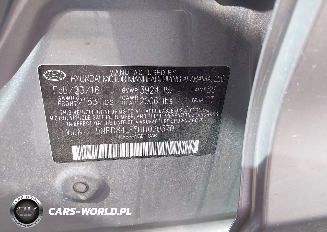2017 Hyundai Elantra Limited VIN:5NPD84LF5HH030370 - 9