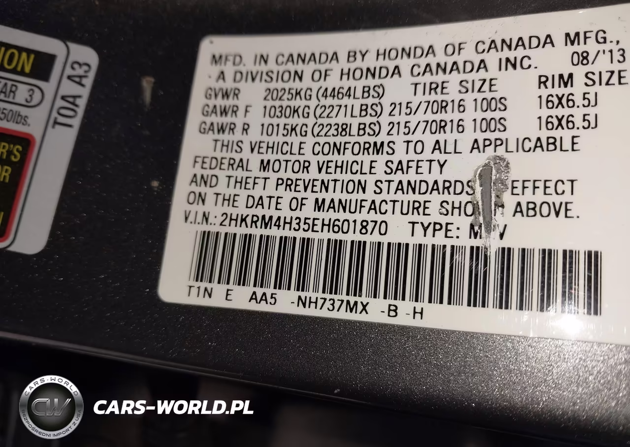2014 Honda Cr-V Lx VIN:2HKRM4H35EH601870 - 9