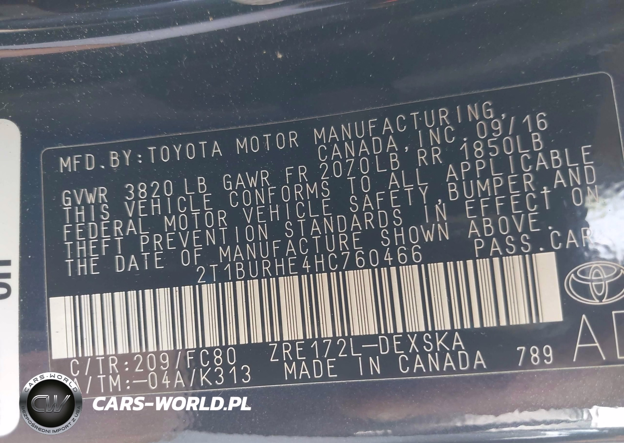 2017 Toyota Corolla Se VIN:2T1BURHE4HC760466 - 9