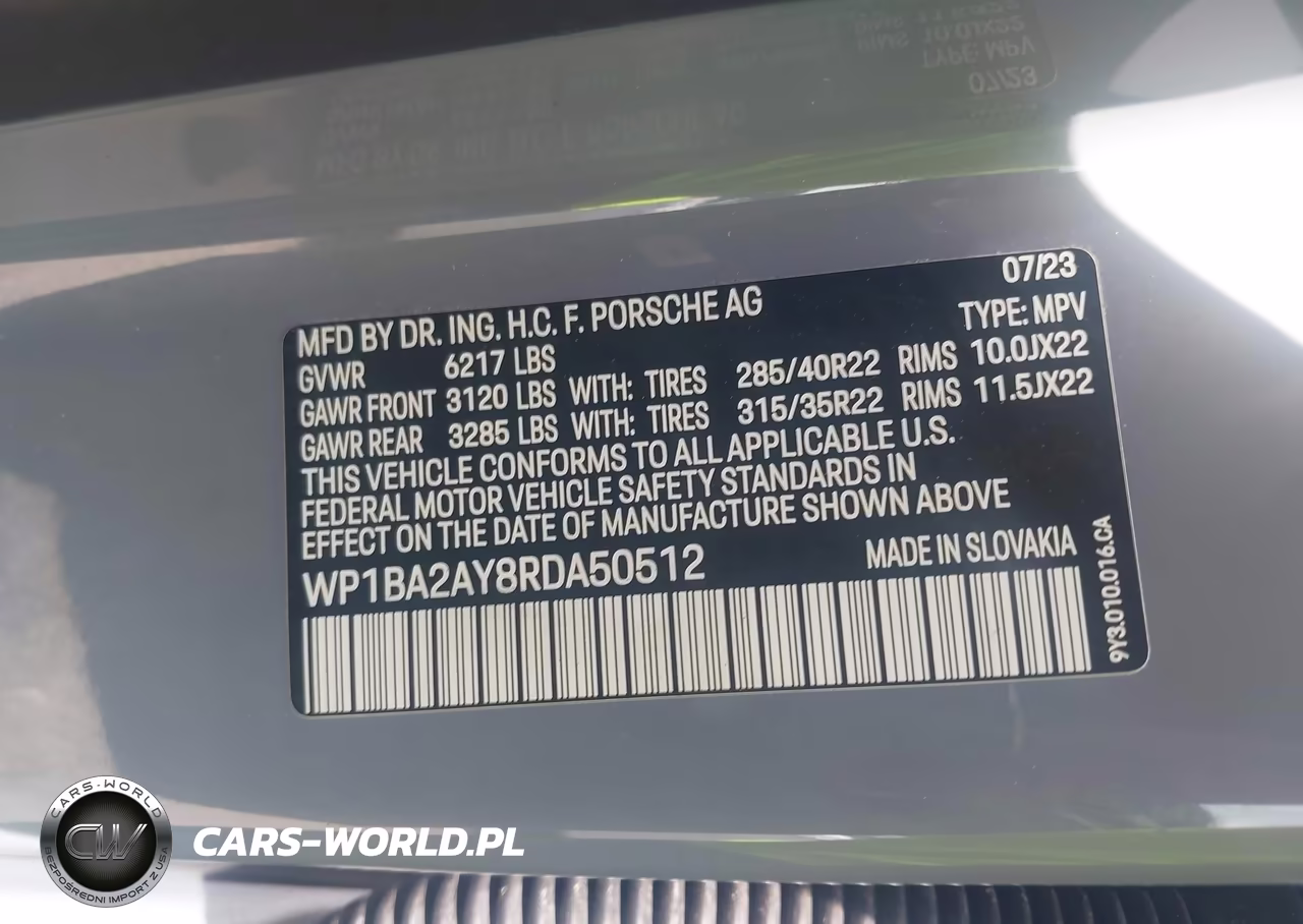2024 Porsche Cayenne Coupe VIN:WP1BA2AY8RDA50512 - 9