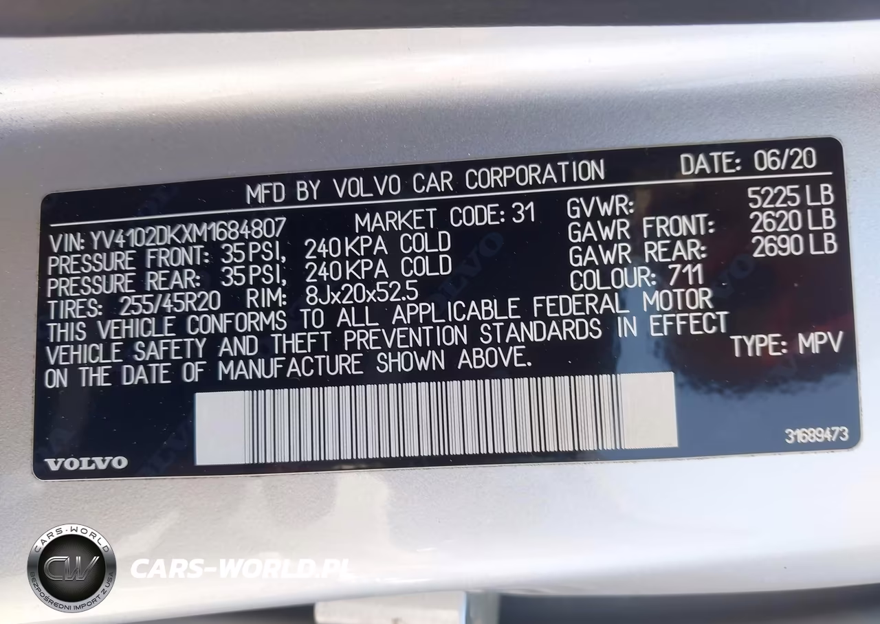 2021 Volvo Xc60 T5 Momentum VIN:YV4102DKXM1684807 - 9