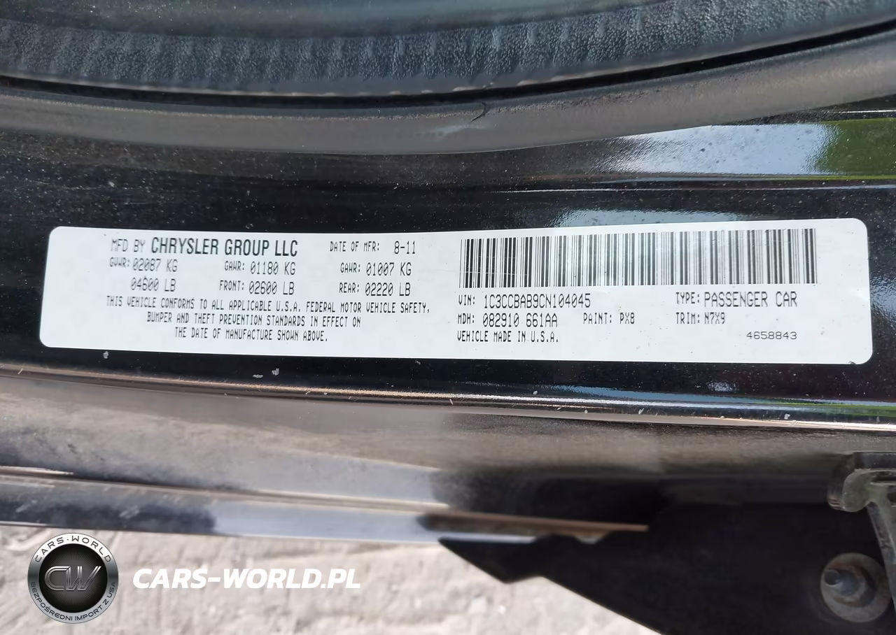 2012 Chrysler 200 Lx VIN:1C3CCBAB9CN104045 - 9