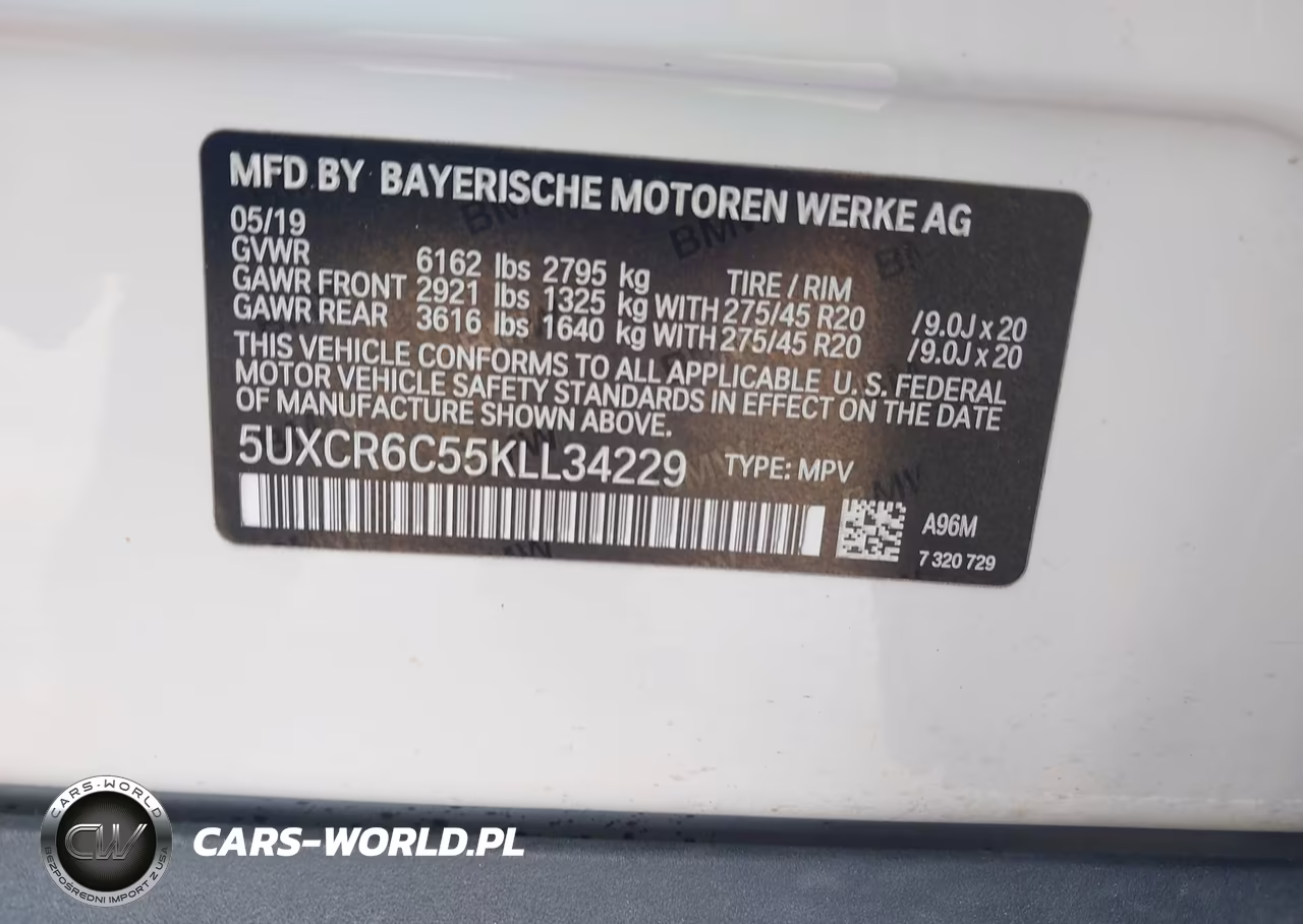 2019 BMW X5 xDrive40I VIN:5UXCR6C55KLL34229 - 9