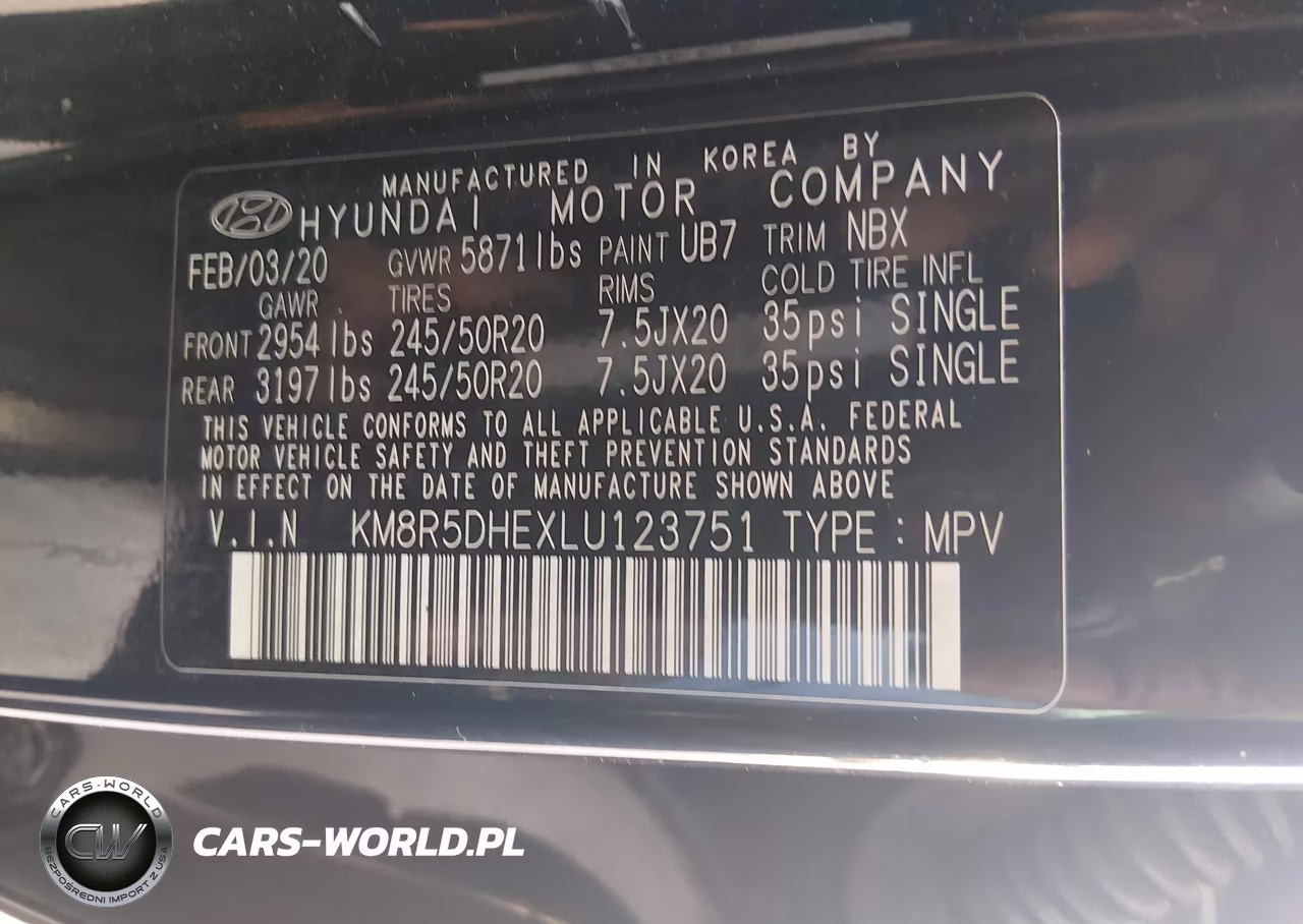 2020 Hyundai Palisade Limited VIN:KM8R5DHEXLU123751 - 9