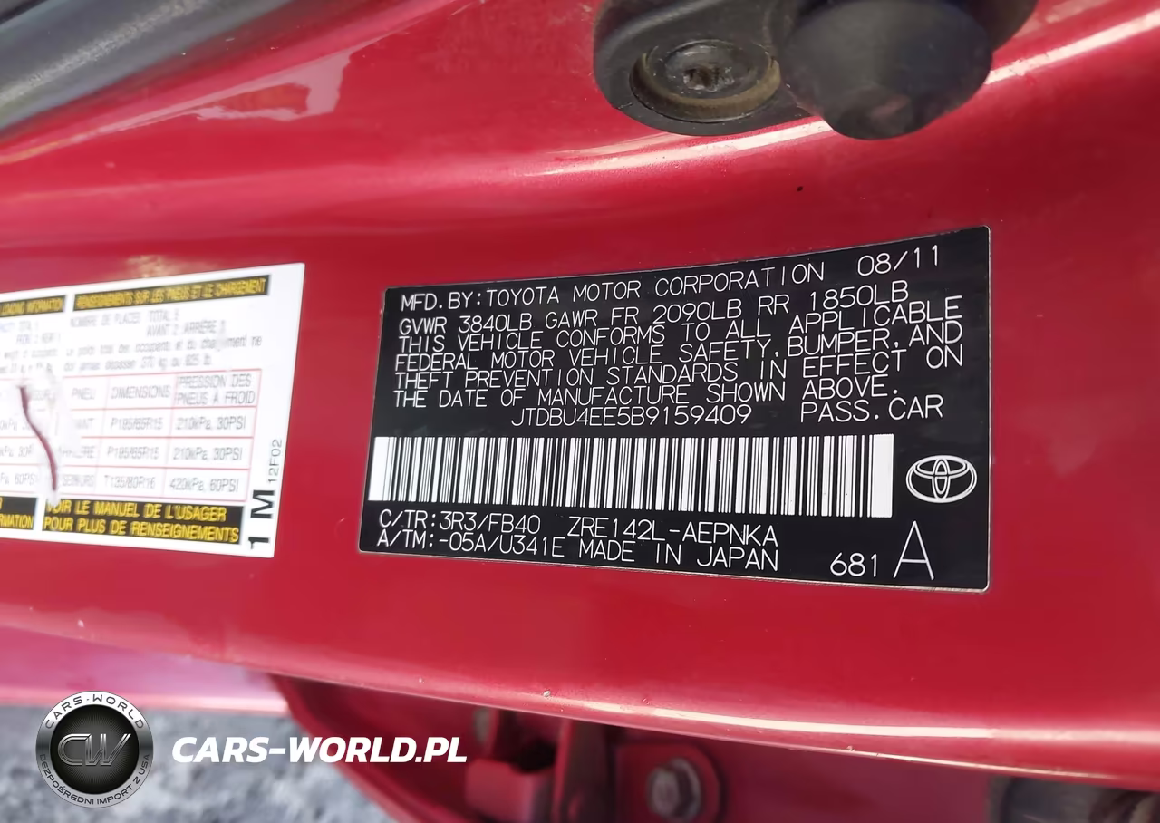 2011 Toyota Corolla Le VIN:JTDBU4EE5B9159409 - 9