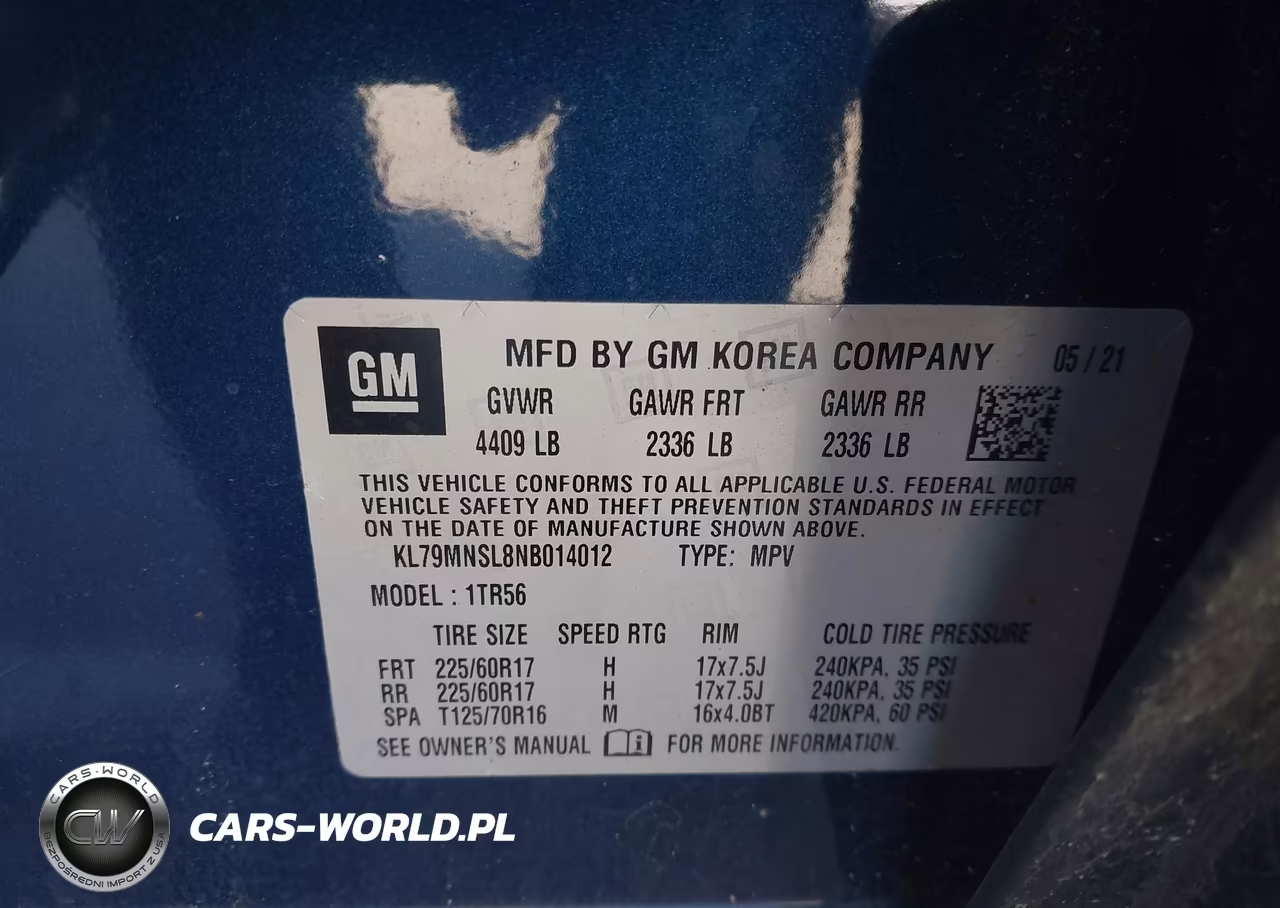 2022 Chevrolet Trailblazer Awd Ls VIN:KL79MNSL8NB014012 - 9