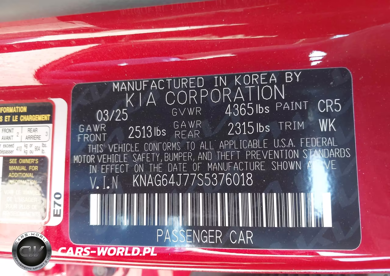 2025 Kia K5 Gt-Line VIN:KNAG64J77S5376018 - 9