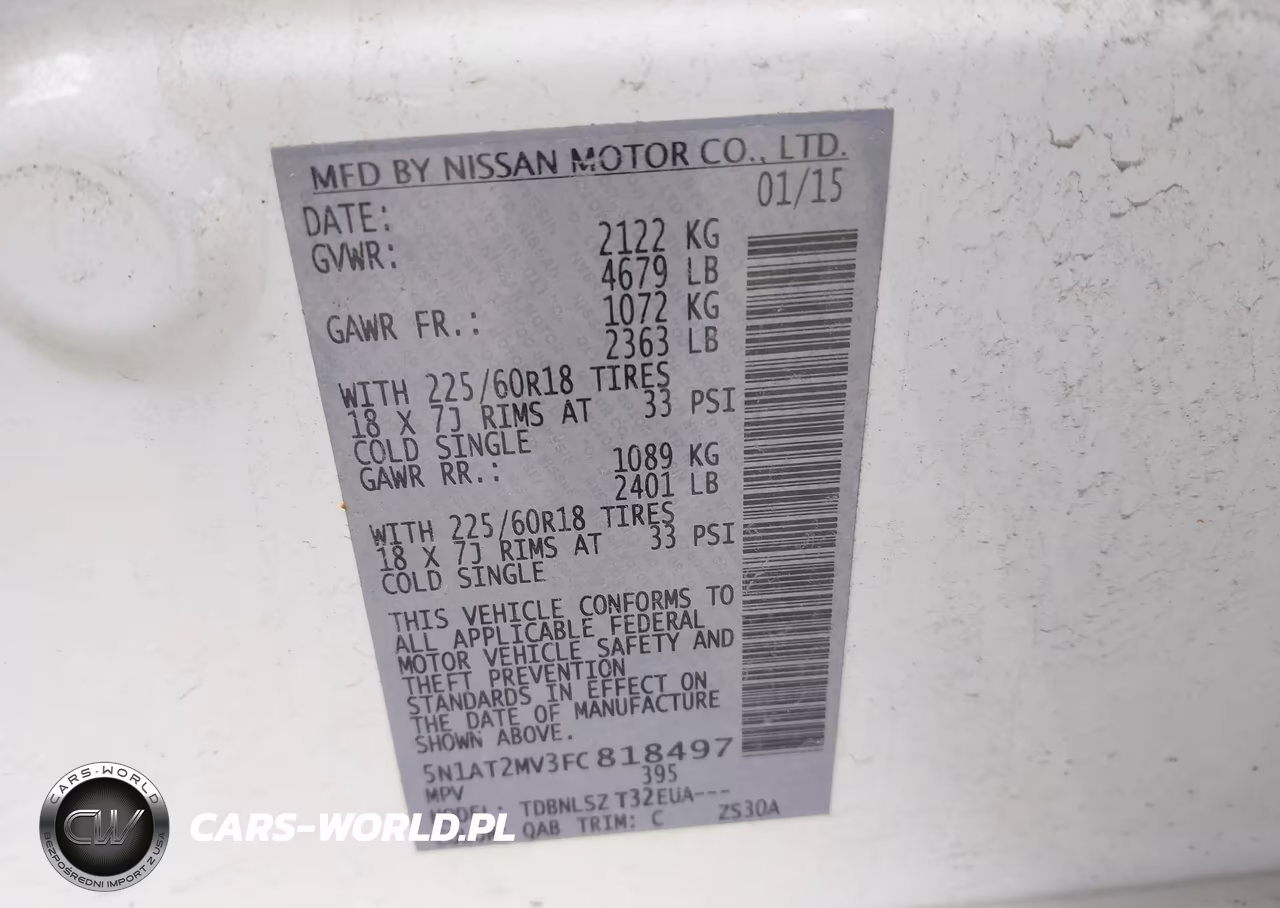 2015 Nissan Rogue Sl VIN:5N1AT2MV3FC818497 - 9