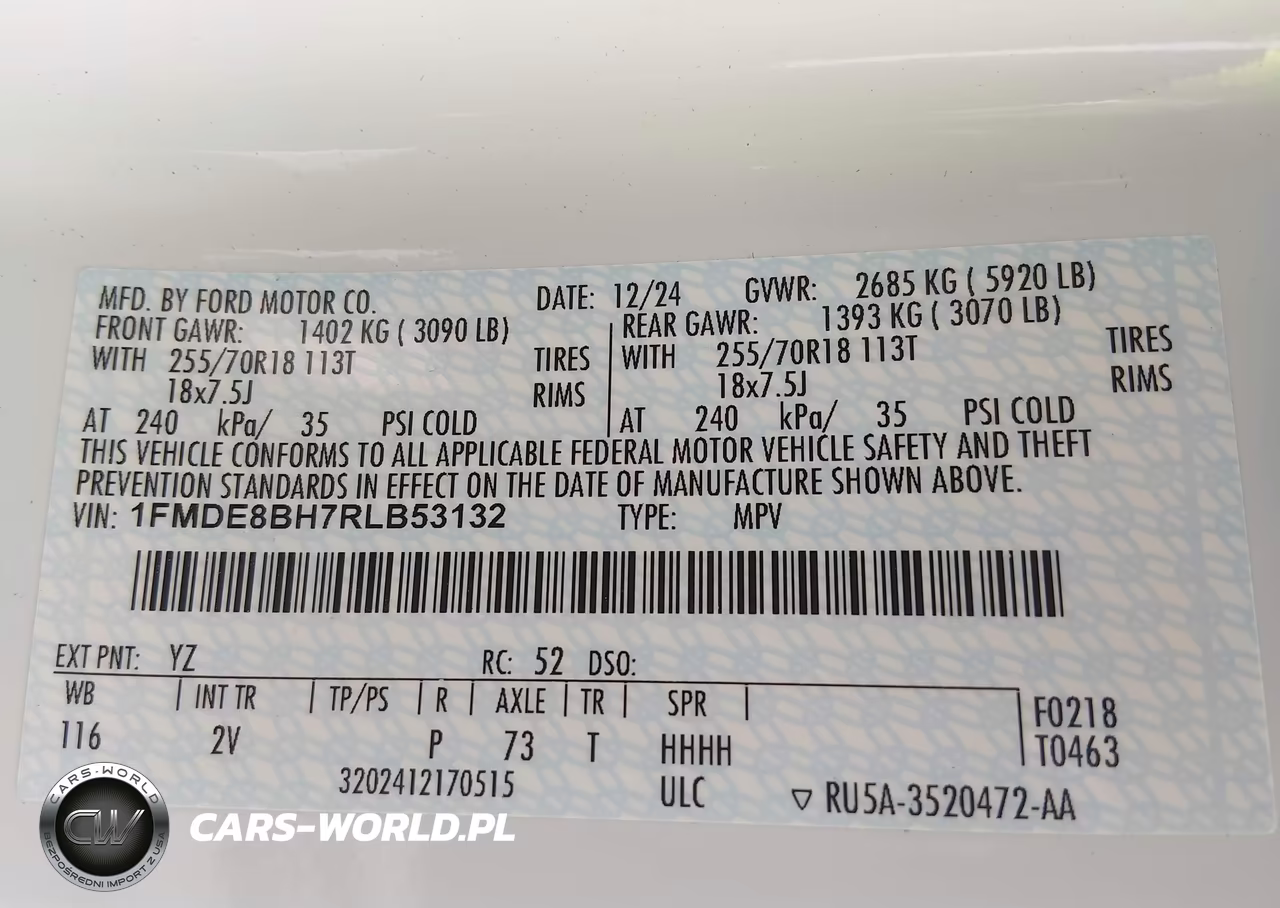 2024 Ford Bronco Outer Banks VIN:1FMDE8BH7RLB53132 - 9