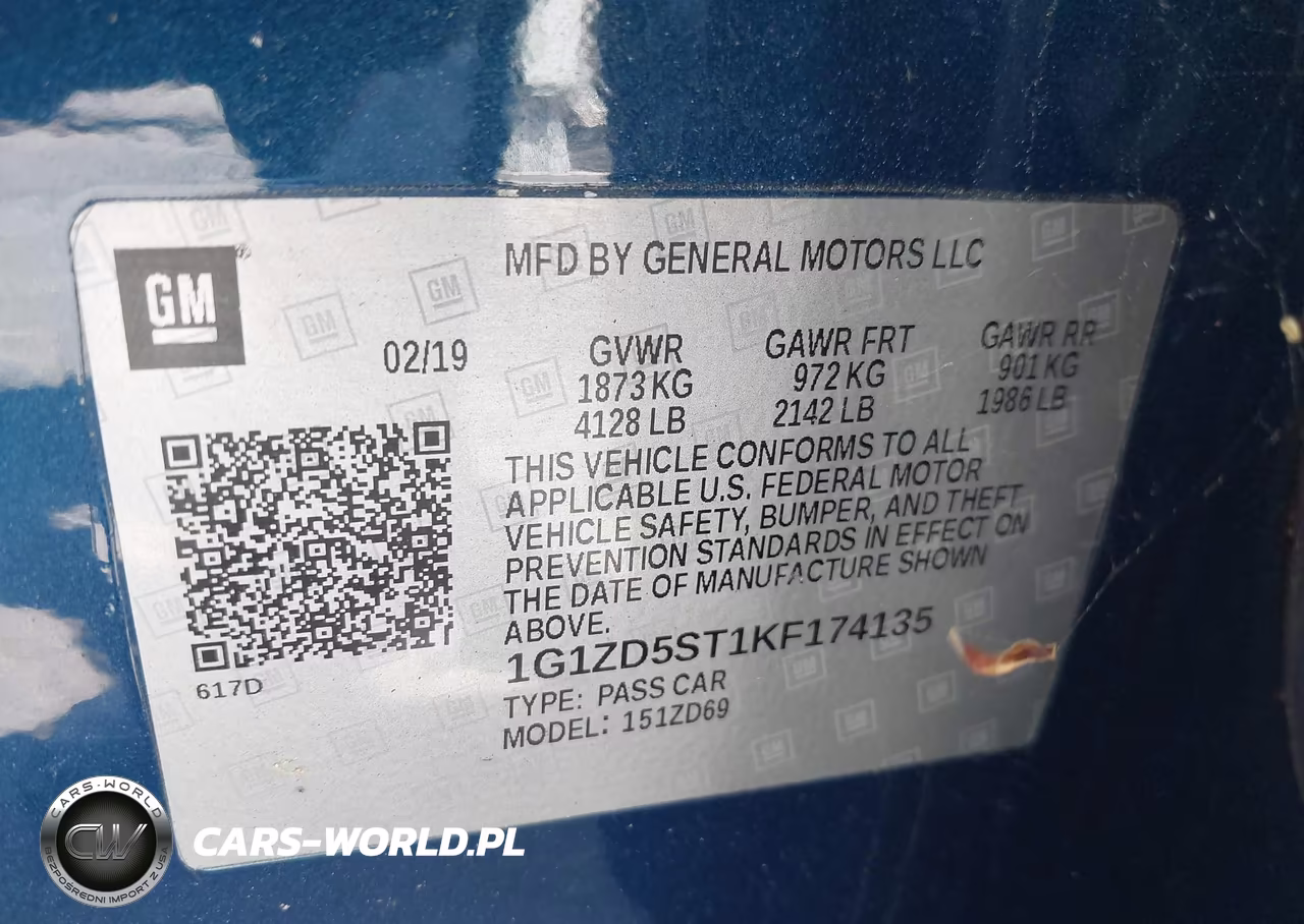 2019 Chevrolet Malibu Lt VIN:1G1ZD5ST1KF174135 - 9