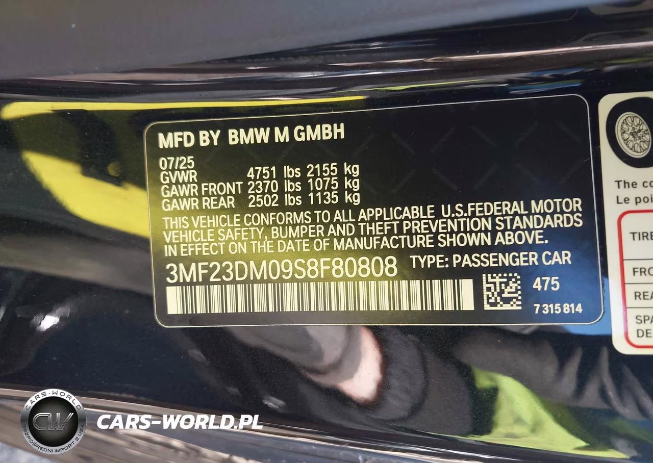 2025 BMW M2 VIN:3MF23DM09S8F80808 - 9