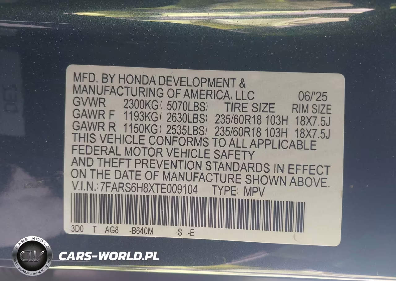 2026 Honda Cr-V Hybrid Awd Sport-L VIN:7FARS6H8XTE009104 - 9