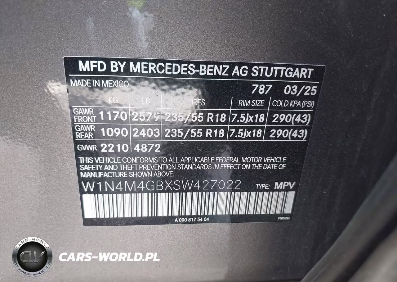 2025 Mercedes-Benz Glb 250 VIN:W1N4M4GBXSW427022 - 9
