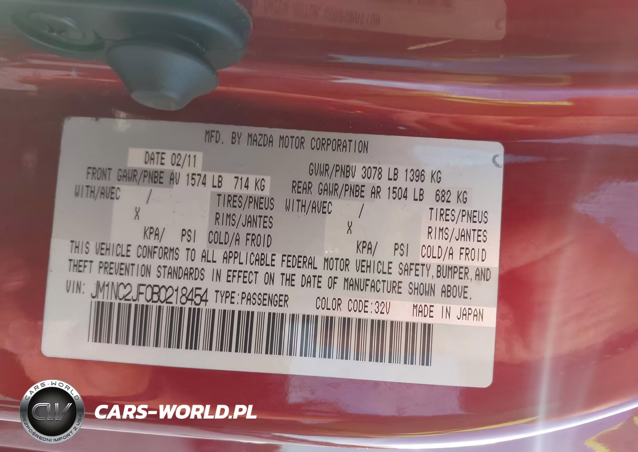 2011 Mazda Mx-5 Miata Sport VIN:JM1NC2JF0B0218454 - 9