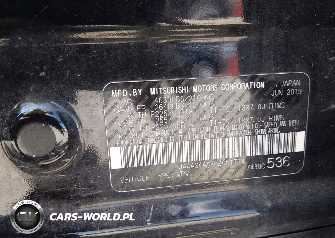 2020 Mitsubishi Eclipse Cross Le 1.5T VIN:JA4AS4AAXLZ001714 - 9