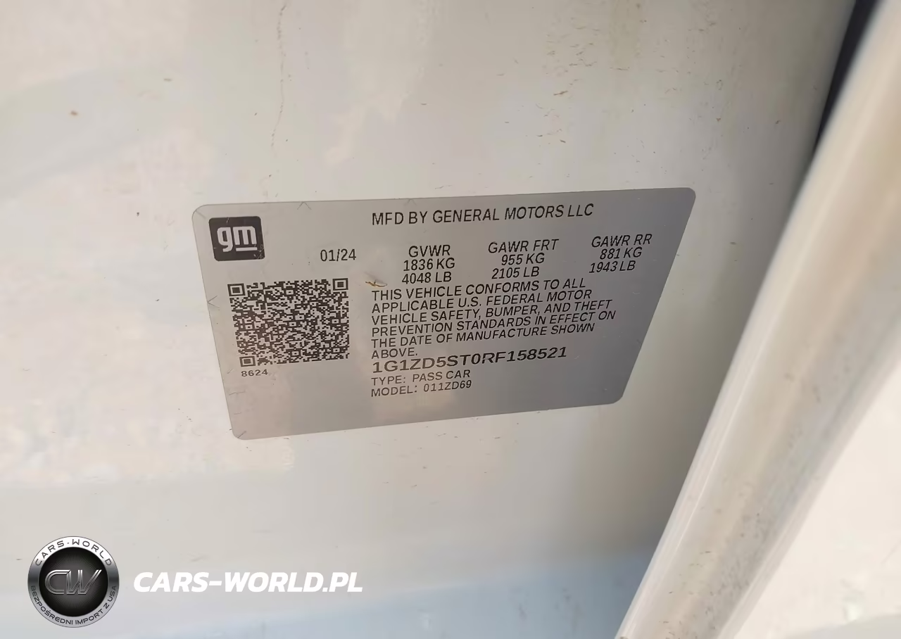 2024 Chevrolet Malibu Fwd 1Lt VIN:1G1ZD5ST0RF158521 - 9