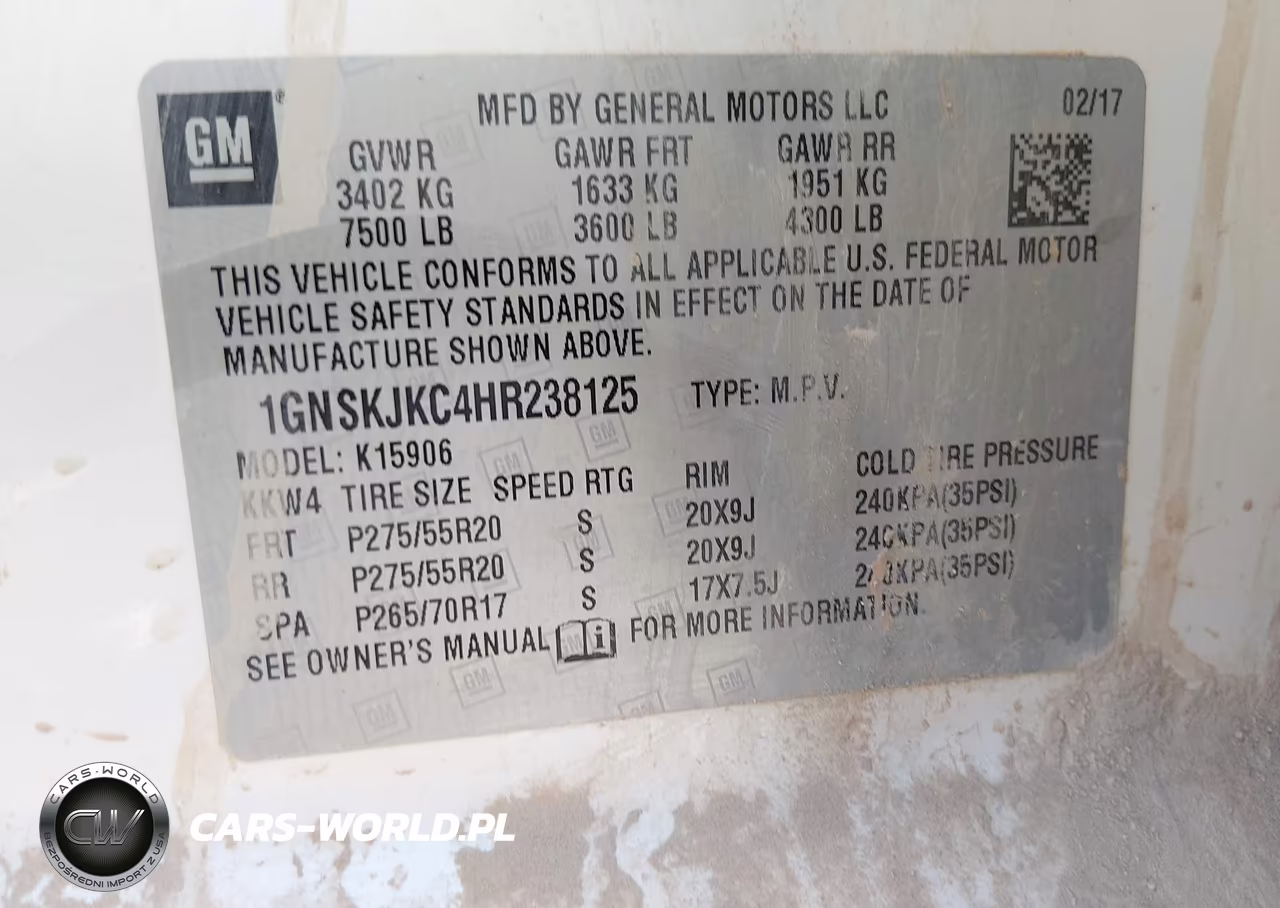 2017 Chevrolet Suburban Premier VIN:1GNSKJKC4HR238125 - 9
