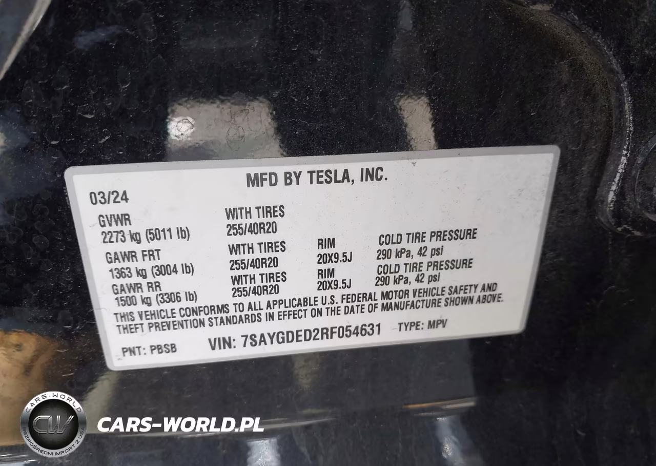 2024 Tesla Model Y Long Range Single Motor Rear-Wheel Drive-Rwd VIN:7SAYGDED2RF054631 - 9