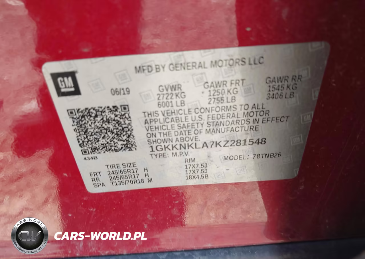 2019 GMC Acadia Sle-1 VIN:1GKKNKLA7KZ281548 - 9