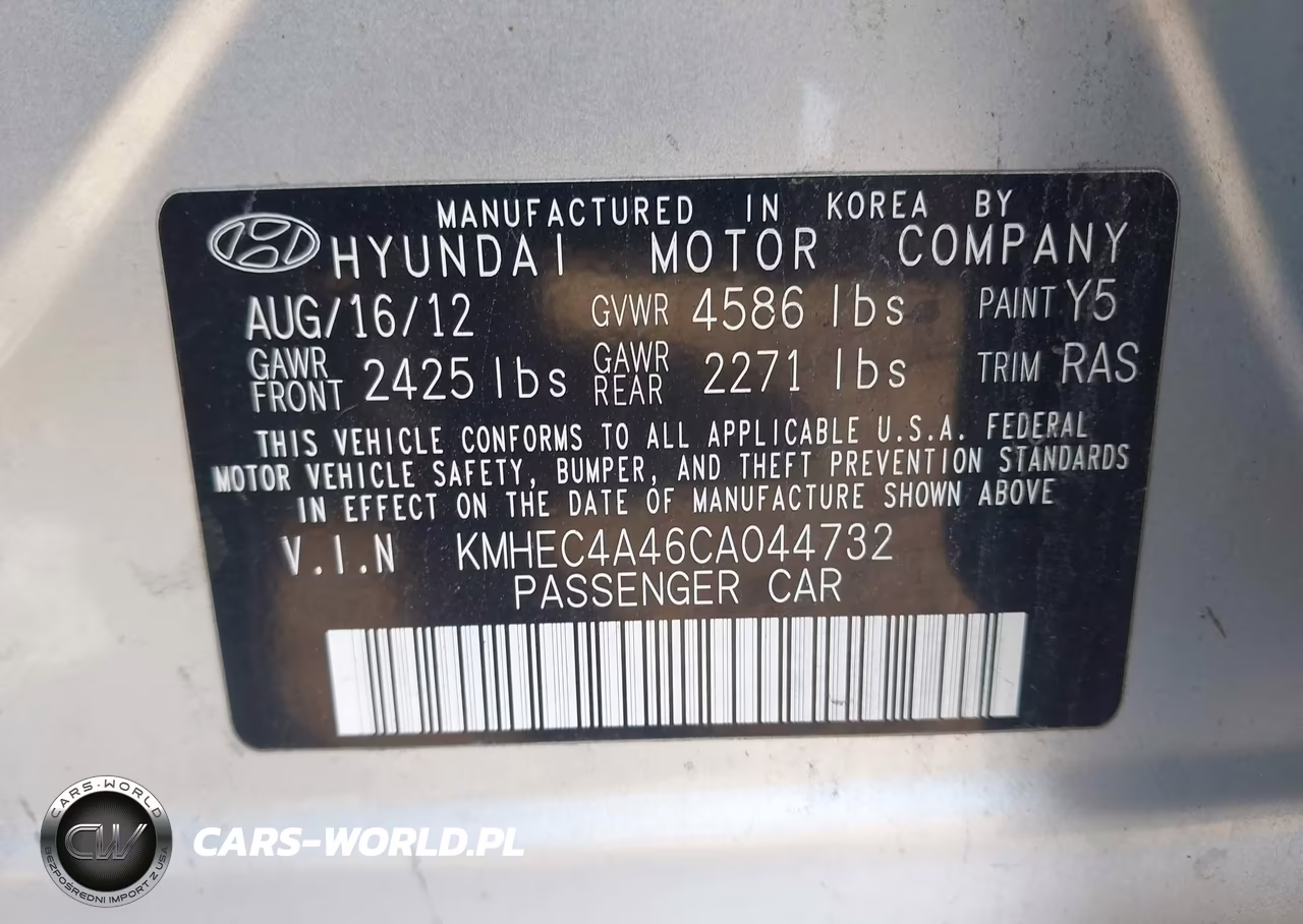 2012 Hyundai Sonata Hybrid VIN:KMHEC4A46CA044732 - 9